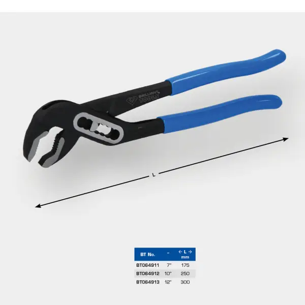 Brilliant Tools Kliešte na vodné čerpadlo 12", 300 mm BT064913