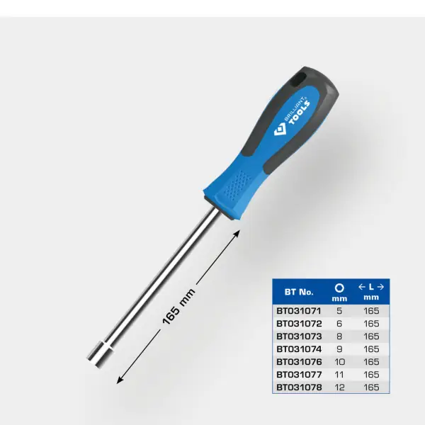 Brilliant Tools Skrutkovač na nástrčný orech 9 x 165 mm BT031074