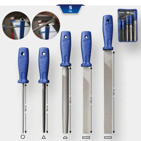 Brilliant Tools Súprava pilníkov, 5-dielna BT100950