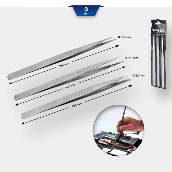 Brilliant Tools Súprava pinziet, 3-dielna BT067905