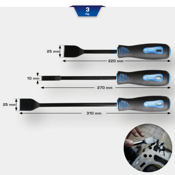 Brilliant Tools Súprava škrabákov, 3-dielna BT542025