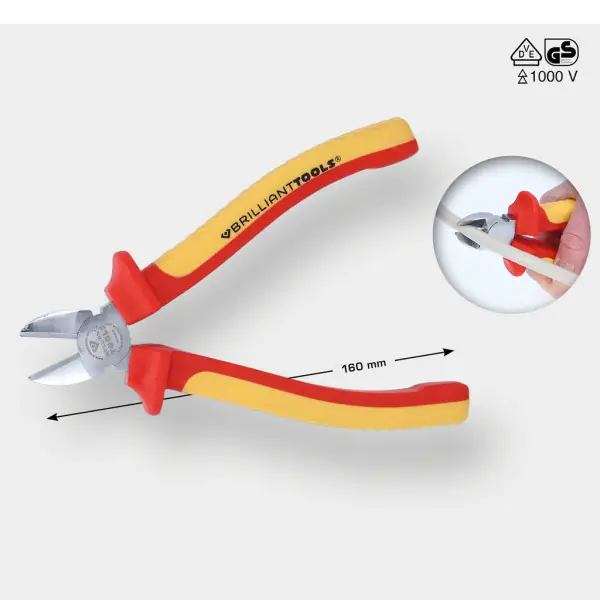 Brilliant Tools VDE diagonálny odstrihovač, 160 mm BT068013