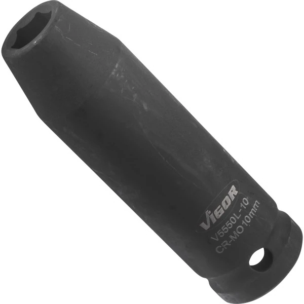 1/2´´ Nástrčná hlavica pre rázový uťahovák, dlhá 10mm VIGOR V5550L-10