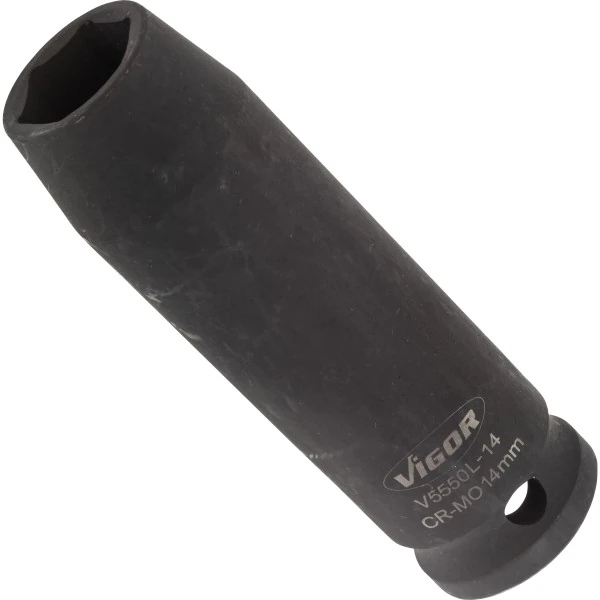 1/2´´ Nástrčná hlavica pre rázový uťahovák, dlhá 14mm VIGOR V5550L-14