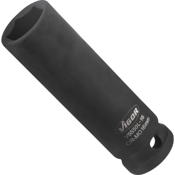 1/2´´ Nástrčná hlavica pre rázový uťahovák, dlhá 16mm VIGOR V5550L-16