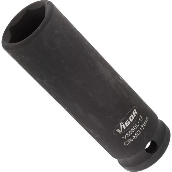 1/2´´ Nástrčná hlavica pre rázový uťahovák, dlhá 17mm VIGOR V5550L-17