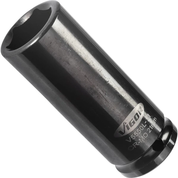 1/2´´ Nástrčná hlavica pre rázový uťahovák, dlhá 21mm VIGOR V5550L-21