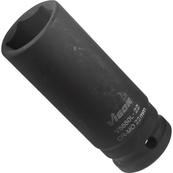 1/2´´ Nástrčná hlavica pre rázový uťahovák, dlhá 22mm VIGOR V5550L-22
