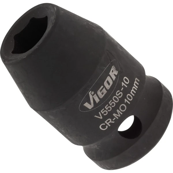 1/2´´ Nástrčná hlavica pre rázový uťahovák, krátka 10mm VIGOR V5550S-10