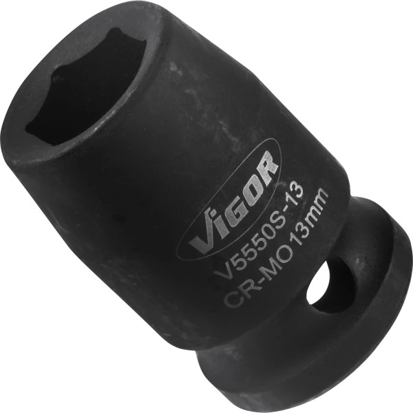 1/2´´ Nástrčná hlavica pre rázový uťahovák, krátka 13mm VIGOR V5550S-13
