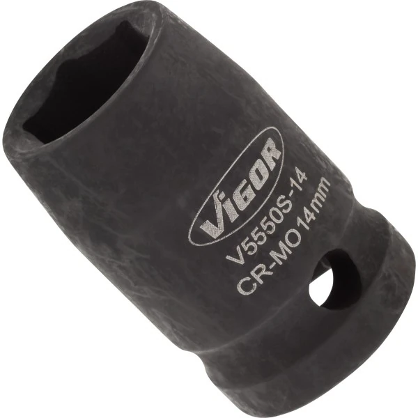 1/2´´ Nástrčná hlavica pre rázový uťahovák, krátka 14mm VIGOR V5550S-14