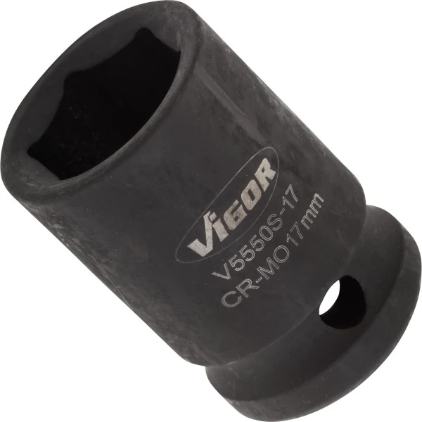 1/2´´ Nástrčná hlavica pre rázový uťahovák, krátka 17mm VIGOR V5550S-17