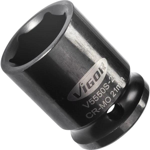 1/2´´ Nástrčná hlavica pre rázový uťahovák, krátka 21mm VIGOR V5550S-21