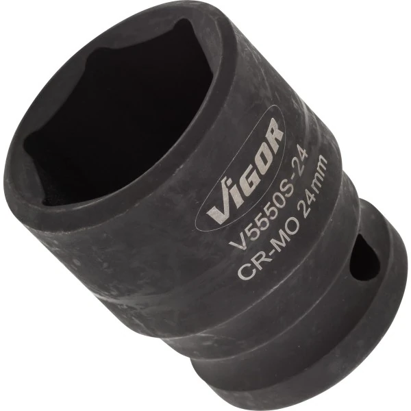 1/2´´ Nástrčná hlavica pre rázový uťahovák, krátka 24mm VIGOR V5550S-24