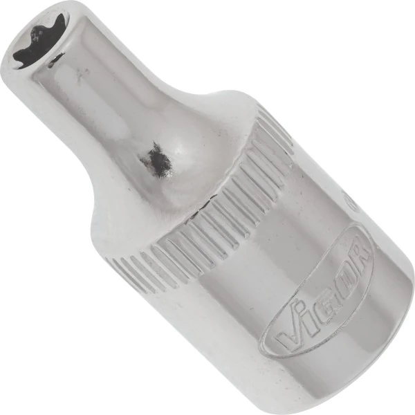 1/4´´ Nástrčná hlavica krátka TORX E4 VIGOR V2185
