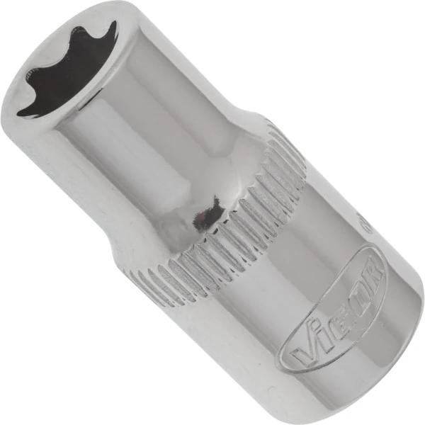 1/4´´ Nástrčná hlavica krátka TORX T8 VIGOR V2189