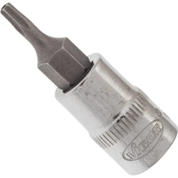 1/4´´ Nástrčná hlavica krátka TORX s dierkou T9H VIGOR V2596
