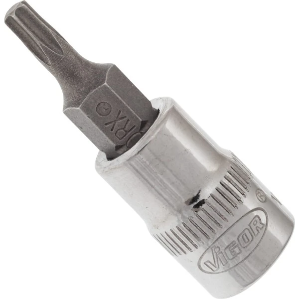 1/4´´Nástrčná hlavica krátka Torx T15 VIGOR V2443
