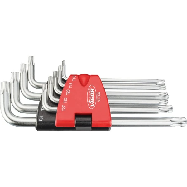 Sada uhlových kľúčov TORX® VIGOR V4708