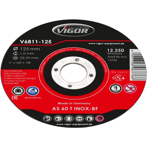 Vigor Sada rozbrusovacích kotúčov 125 mm V6811-125
