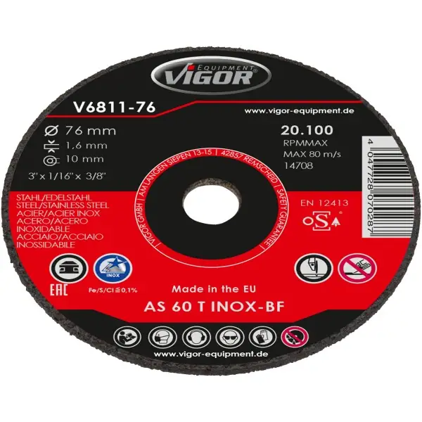 Vigor Sada rozbrusovacích kotúčov 76 mm V6811-76