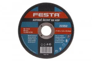 FESTA kotúč rezný kov 125x1.6x22.2   22252