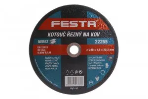 FESTA kotúč rezný kov 230x1.6x22.2 22255