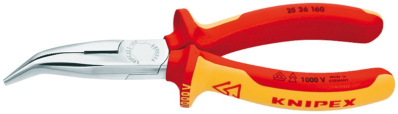 Knipex Kliešte 2526 160 rádiové VDE zahnnuté 52230160