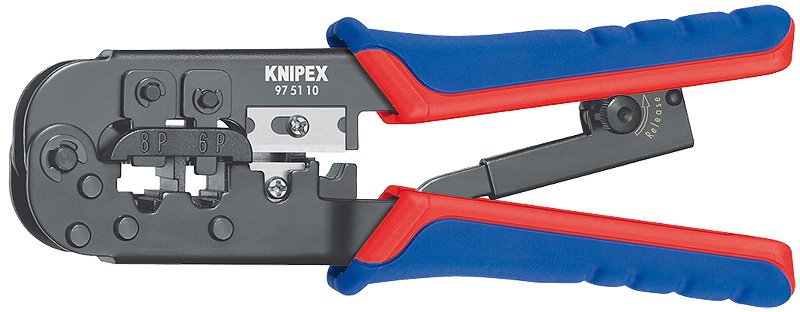 Knipex Kliešte 9751 10 lisovacie (RJ11,12,45)  55450005