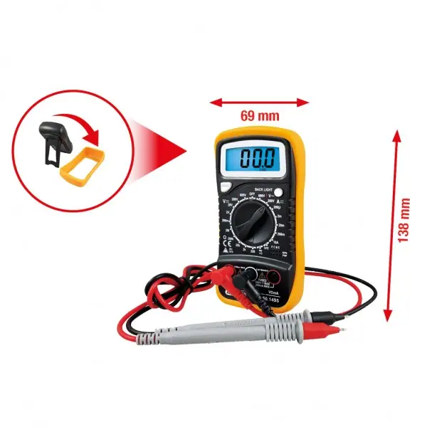 KS Tools Digitálny multimeter vrátane skúšobných hrotov 150.1495