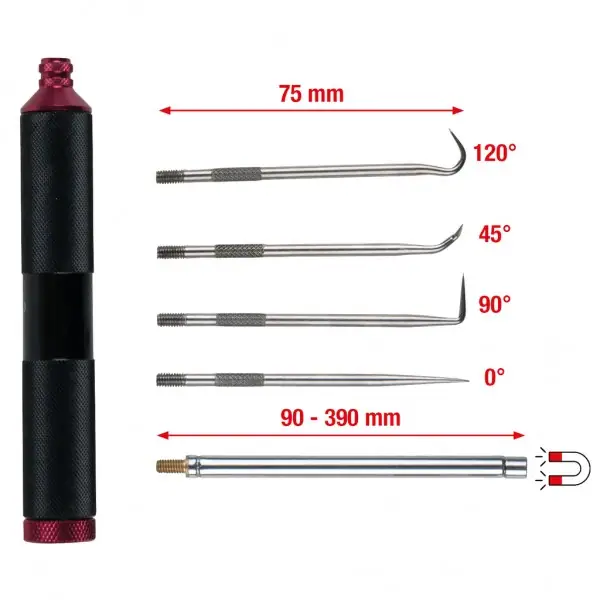 KS Tools Magnetické a hákové náradie, 6-dielne 550.1080