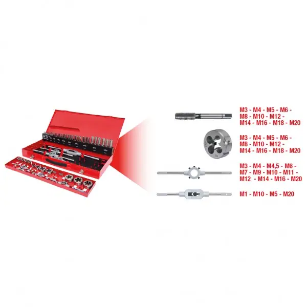 KS Tools Sada závitorezného náradia HSS, 54-dielna 331.0654