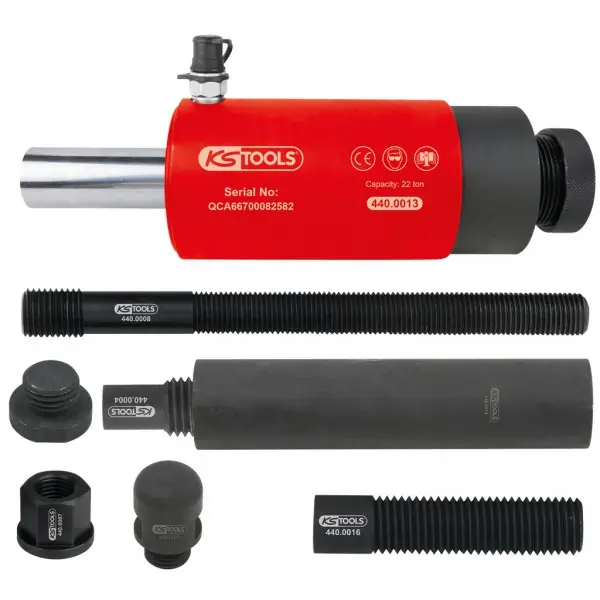 KS Tools Súprava prítlačných a ťažných hydraulických valcov, 22t, 10-dielna 440.0010