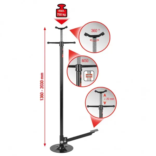 KS Tools Teleskopická podpera 160.0342