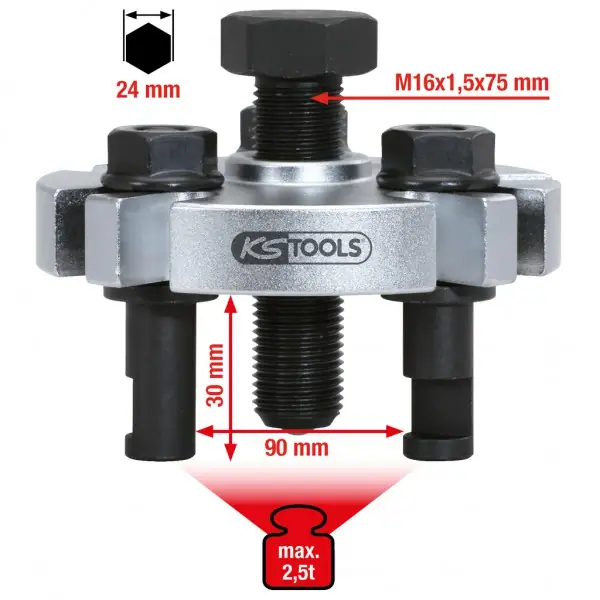 KS Tools Univerzálny sťahovák na remenice 3-ramenný, 70mm 150.3130