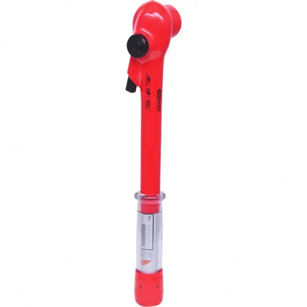 KS Tools 1/2" momentový kľúč s ochrannou izoláciou a prepínacou račňovou hlavou, 5-50Nm 117.1300
