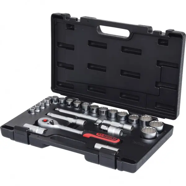 KS Tools 1/2" súprava nástrčkových kľúčov, 24 ks, 12-hranné 911.1595