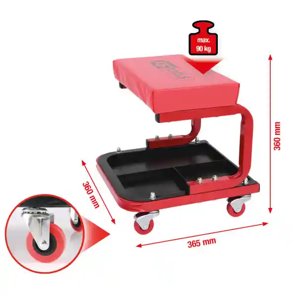 KS Tools Pojazdný stolček, D365xŠ360xV360mm 500.8020