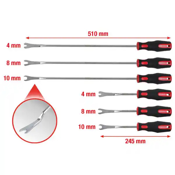 KS Tools Súprava na uvoľňovanie svoriek, 6-dielna 140.2370