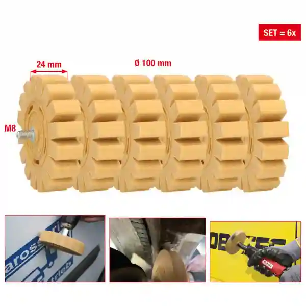 KS Tools Vymazávač fólie s lamelami, súprava 6 ks 515.1366