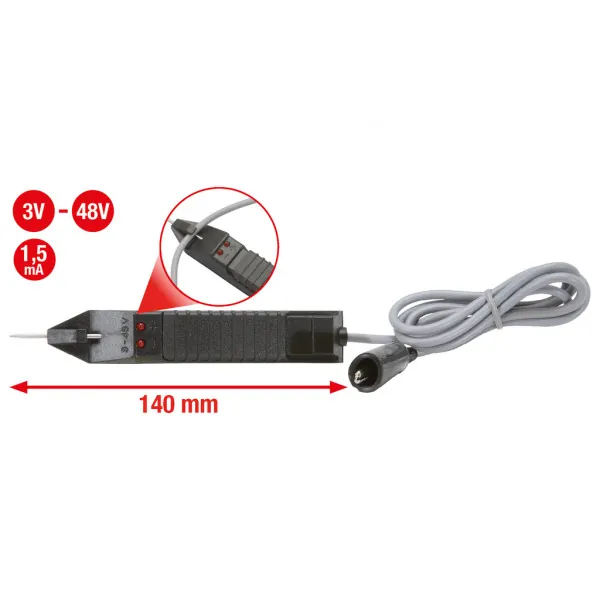 KS Tools Skúšačka napätia 3-48 V, 140mm 550.1503