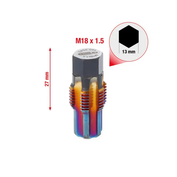 KS Tools Závitorez s vodiacim čapom pre lambda sondy, M18x1,5 150.2543